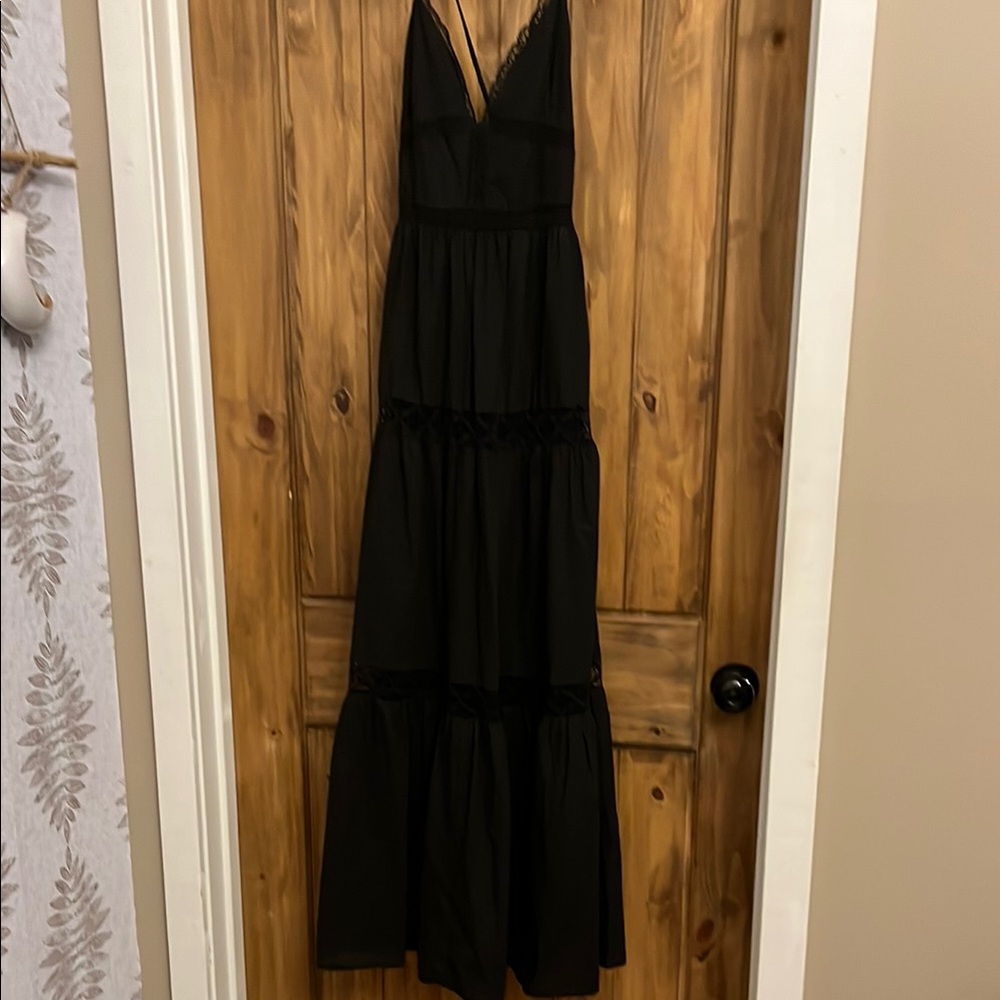 Francesca's Collections Black Maxi Boho Dress